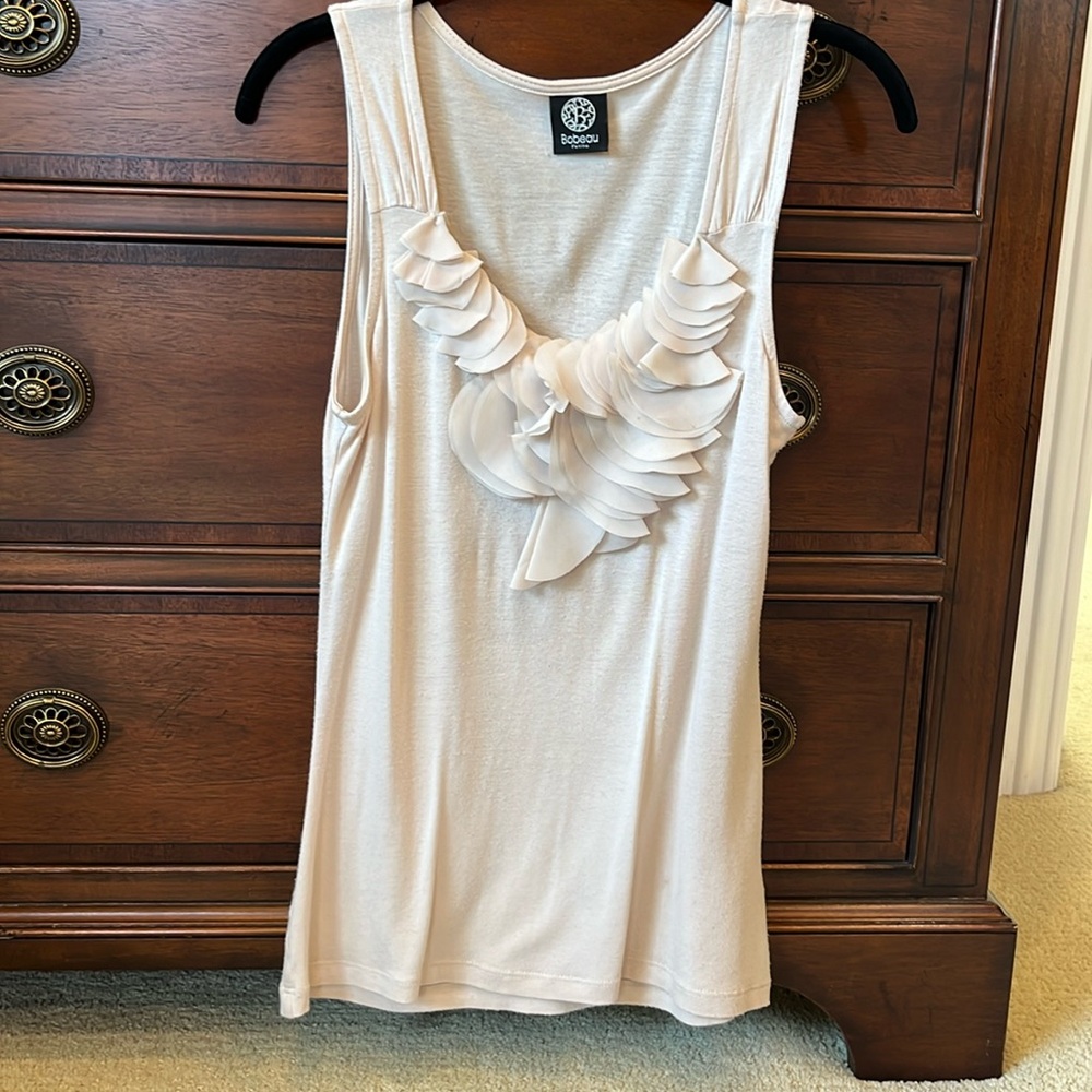 Neutral Ruffled Top
